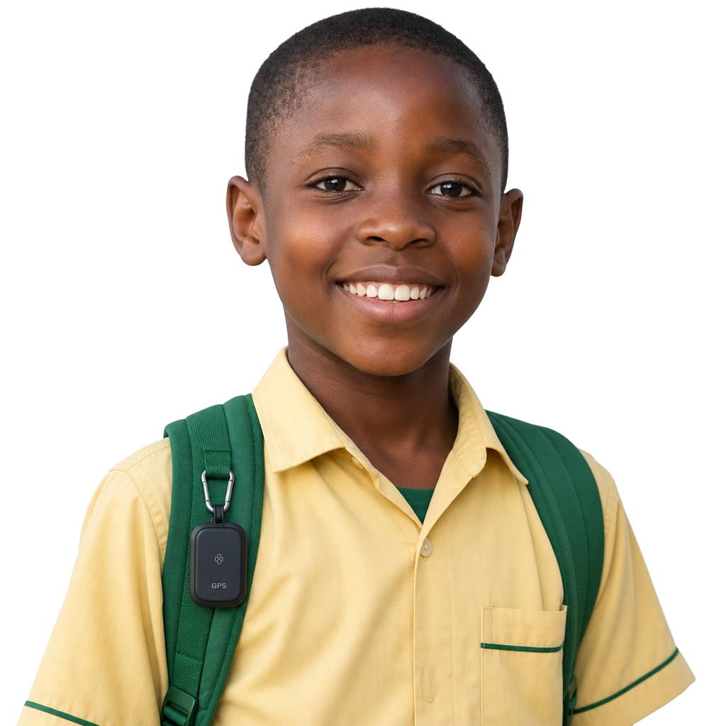 Nigerian pupil wearing Sayno-TT6 as School Bag Clip